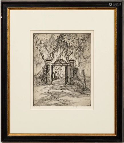 ELIZABETH O'NEILL VERNER, ETCHING, FENWICK HALL