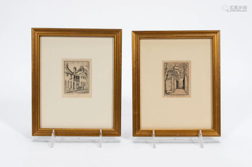 2PC CHARLESTON ETCHINGS, ELIZABETH O'NEILL VERNER