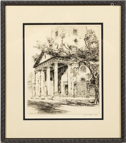 OLD ST MICHAELS CHARLESTON, ALFRED HUTTY, ETCHI…