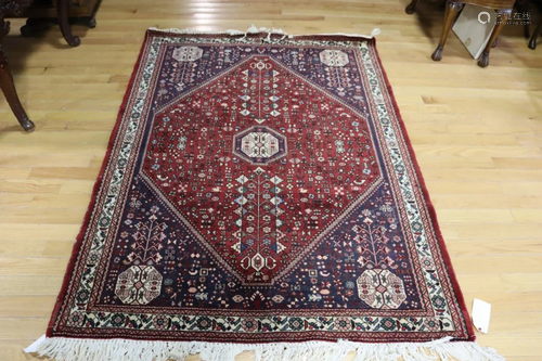 Vintage And Finely Hand Woven Area Carpet.