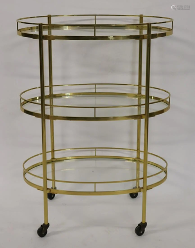 Midcentury Bagues Bronze Serving Cart