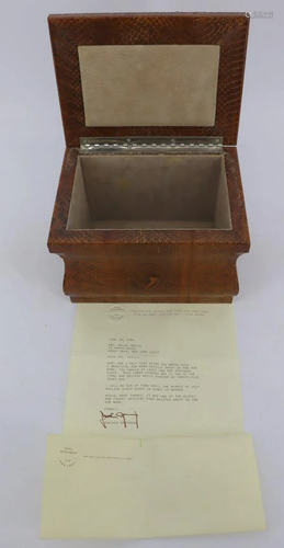 Karl Springer Cobra Covered Box & Letter