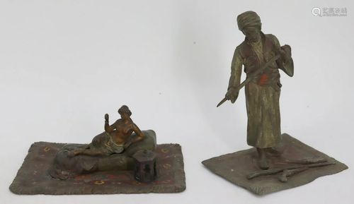 After Franz Bergman Cold Painted Bronzes