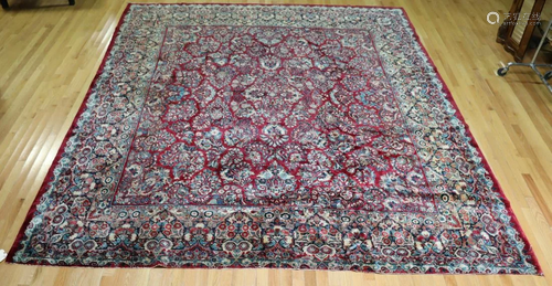 Antique And Finely Hand Woven Sarouk Carpet