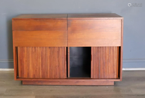 Midcentury Danish Modern Tambour Front