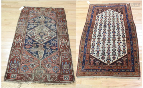 2 Antique & Finely & Woven Area Carpets.