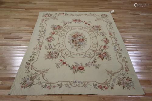 Vintage Aubusson Style Carpet.