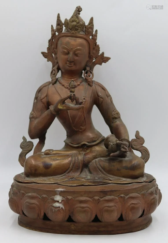 20th C Nepalese Bronze Buddha.