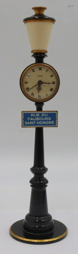 Jaeger LeCoultre Parisian Lamp Post Mantel Clock.