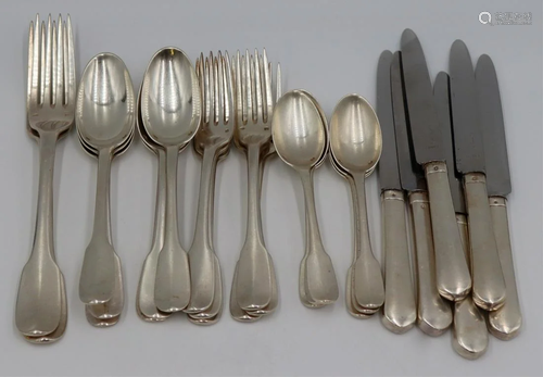 SILVER. Emile Puiforcat .950 Silver Flatware Set.