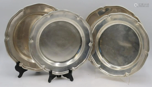 Silver. (4) German .812 Loth Silver Plates.