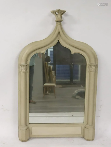 Antique Gothic Revival Style Mirror.