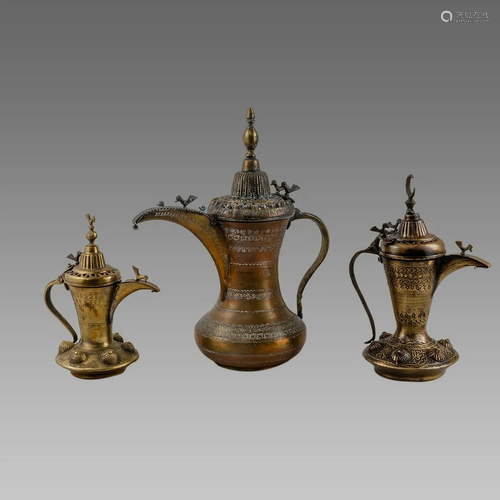 Antique Middle eastern Copper Coffee Pot, Dallah. (3)