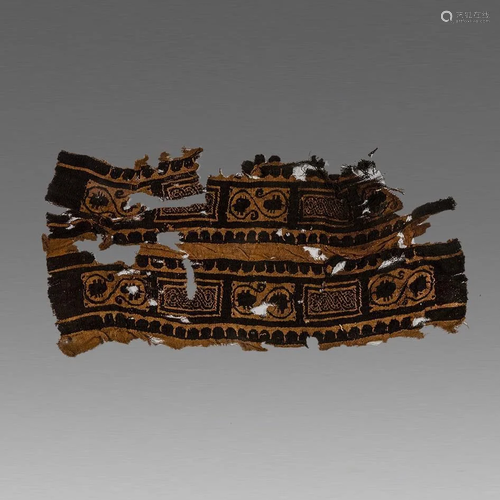 Ancient Egyptian Coptic Textile Fragment c.5th century