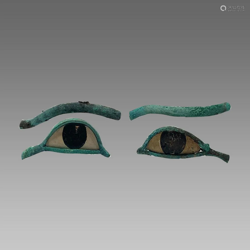 A Massive Ancient Egyptian Bronze Eyes Ca. 1000-300