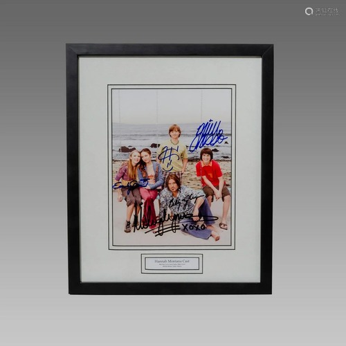 Hannah Montana Cast, Signed Print Autographed.