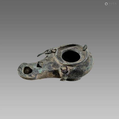 Ancient Roman Bronze Oil Lamp c.1st-4th century AD.