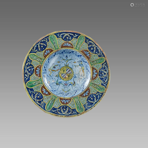 italian majolica pottery plate 18th/19th century