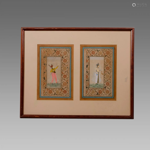 Indian Miniature Painting Probably 19th century.