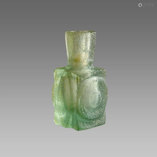 Ancient Islamic Cut Glass Miniature Vessel c.8th