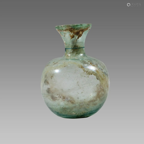 Ancient Roman Glass Bottle c.1st century AD.