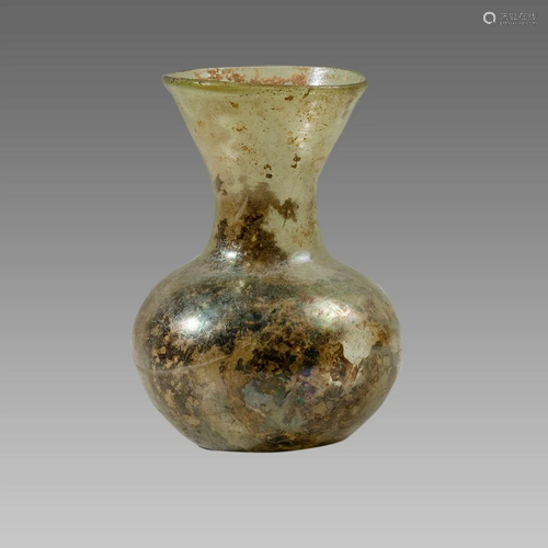 Ancient Roman Glass Bottle c.1st century AD.