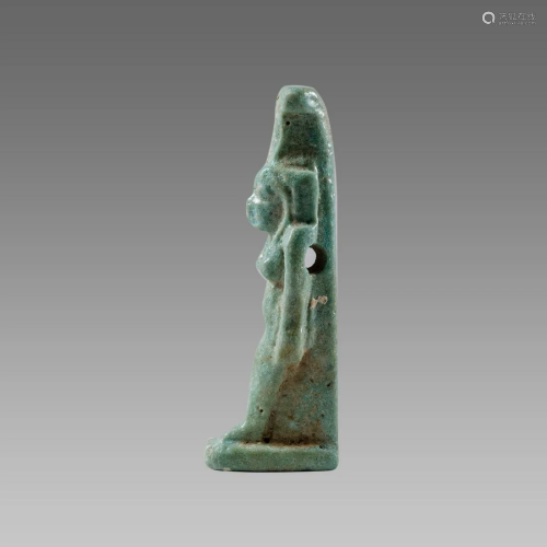 Ancient Egyptian Faience Amulet of Nephthys, c. 600