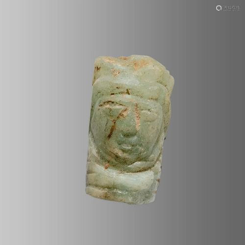 Ancient Byzantine Alabaster Bust Fragment c.6th-8th