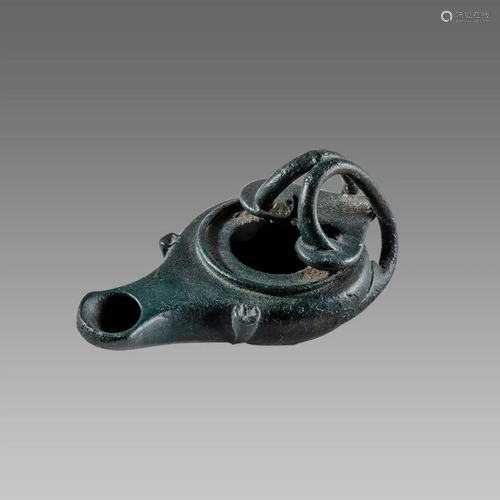 Ancient Roman Bronze Oil Lamp c.1st-4th century AD.