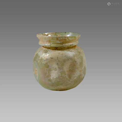 Ancient Roman Glass Jar c.1st century AD.