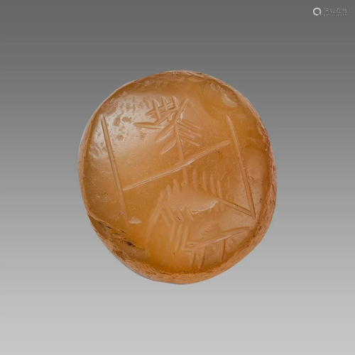 Ancient Sasanian Agate Seal with Figure c.5th century