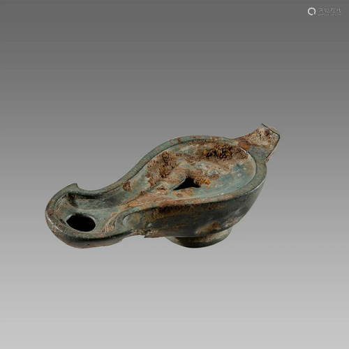 Ancient Roman Bronze Oil Lamp c.1st-4th century AD.