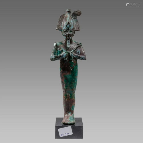 Large Ancient Egyptian Bronze Osiris Late period, ca.