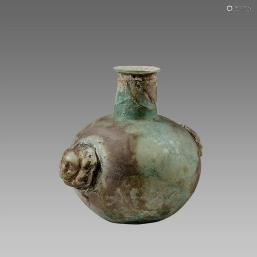 Ancient Roman Glass Bottle c.1st century AD.