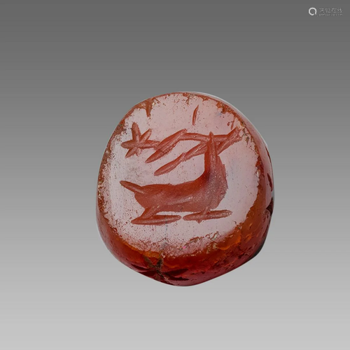 Ancient Sasanian Agate Seal with Deer c.5th century AD.