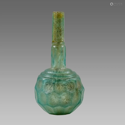 Ancient Islamic Cut Glass Bottle c.8th century AD.