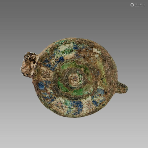 Ancient Roman Bronze Brooch with Enamel c.1st-2nd