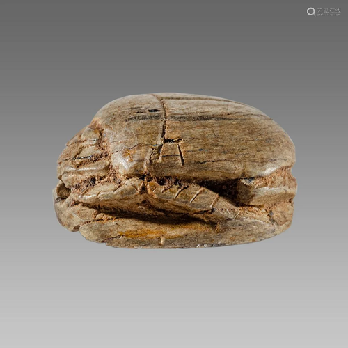 Ancient Egyptian Steatite stone Scarab c.1500-1100 BCE.