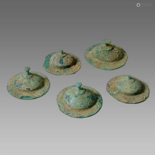 Lot of 5 Ancient Bactrian Bronze Ornaments c.2nd