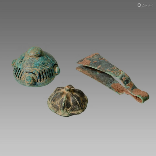 Lot of 3 Ancient Roman Bronze Ornaments c.2nd Century