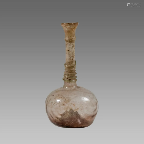 Ancient Islamic Glass Bottle c.8th century AD.