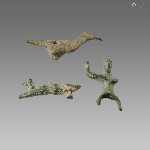Lot of Ancient Roman Bronze Animals, Figure c.1st-2nd