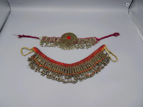 ANTIQUE AFRICAN TRIBAL JEWELRY COLLAR NECKLACE