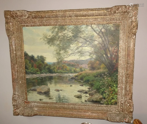 OIL ON CANVAS PAINTING SIGNED LOUIS ASTON KNIGHT