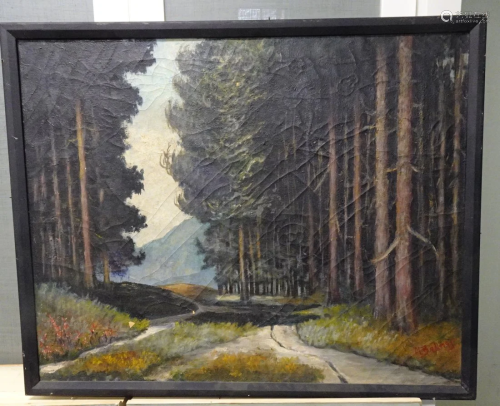 LANDSCAPE OIL ON CANVAS PAINTING SIGNED