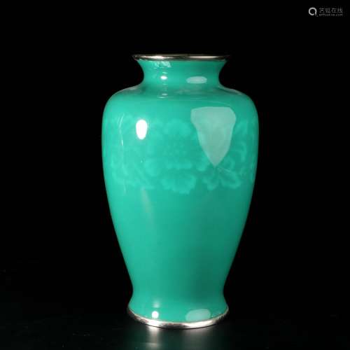 chinese green glazed porcelain vase