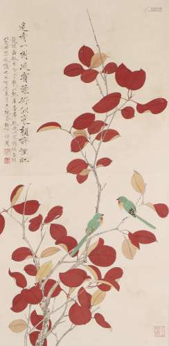 chinese flower painting by yu feian