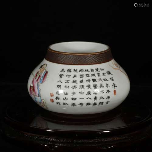 chinese famille rose porcelain water pot