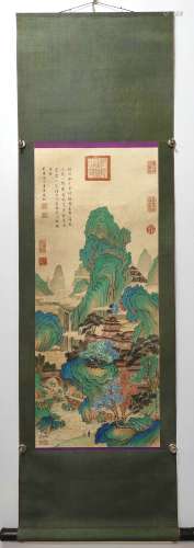 chinese zhao boju's landscape painting