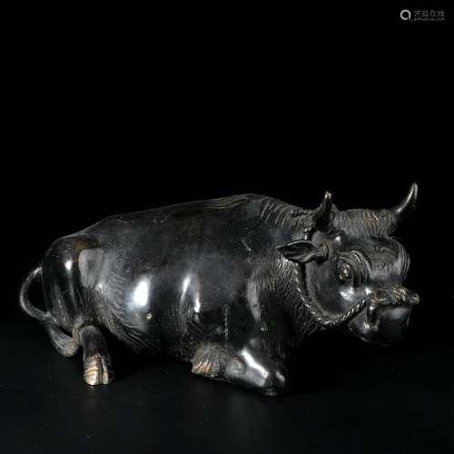 chinese bronze cattle ornament